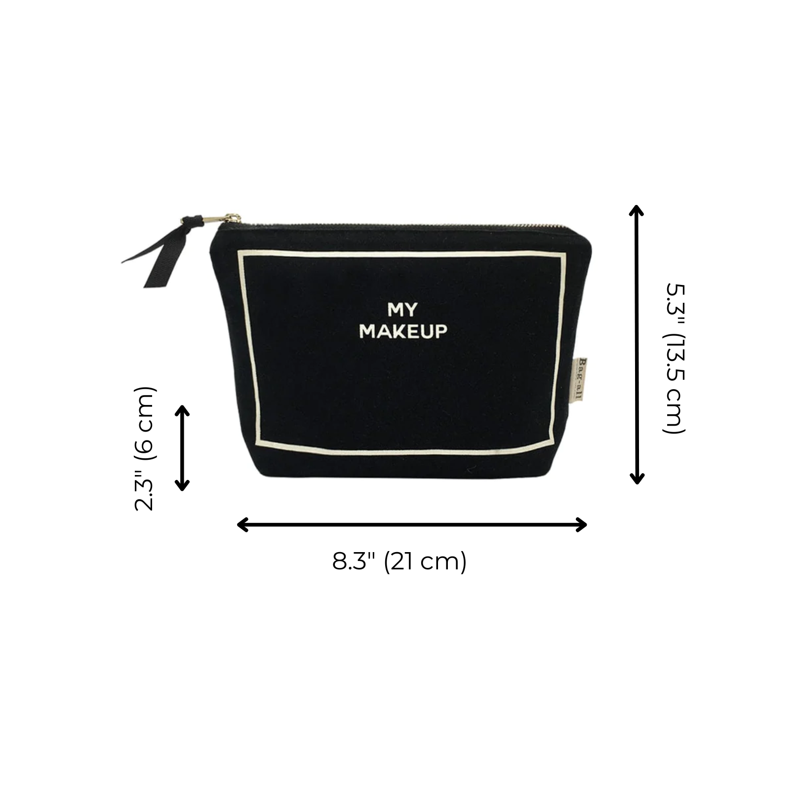 Carry On Essentials Deal Gift Set, 3-Pack Passport, Liquid & Makeup Organizer, Black by Bag-all with personalized cotton makeup pouch for travel organization.