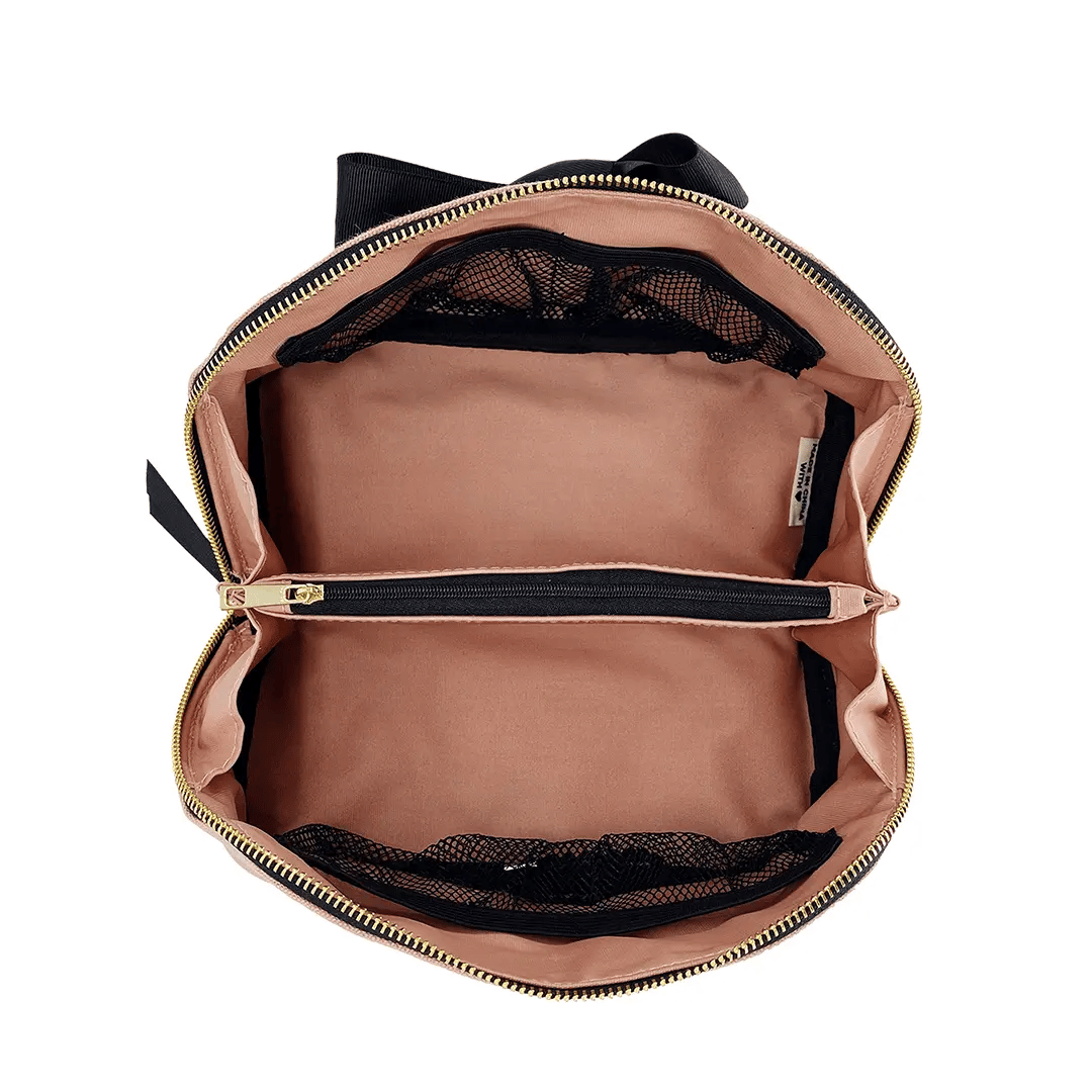 Accordion Box Makeup & Toiletry – Pink/Blush open travel organizer by Bag-all for makeup and toiletry organization