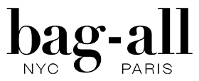 Bag-all logo graphic with partial gray lettering on a black background