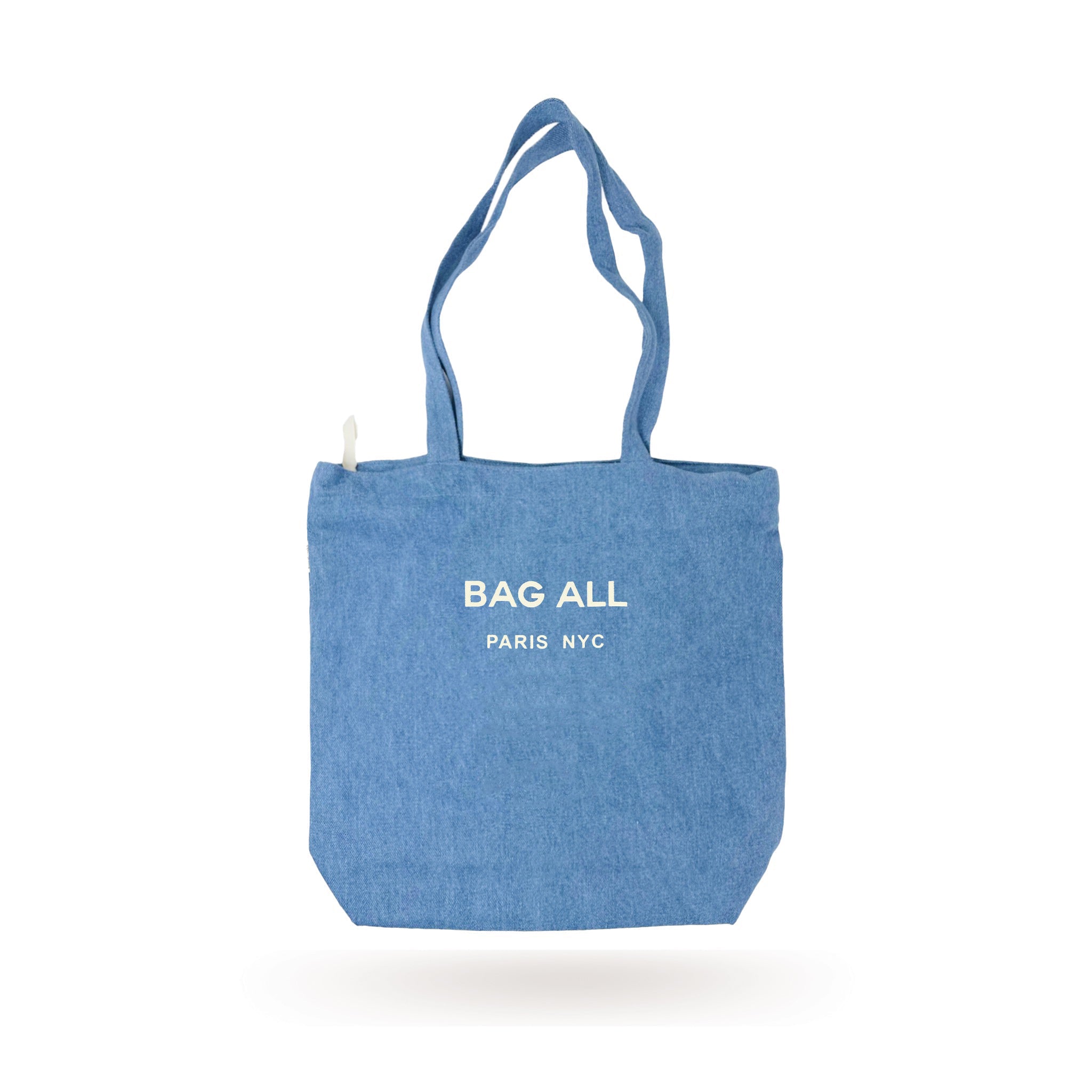 Tote New York City con cremallera y bolsillo interior, denim