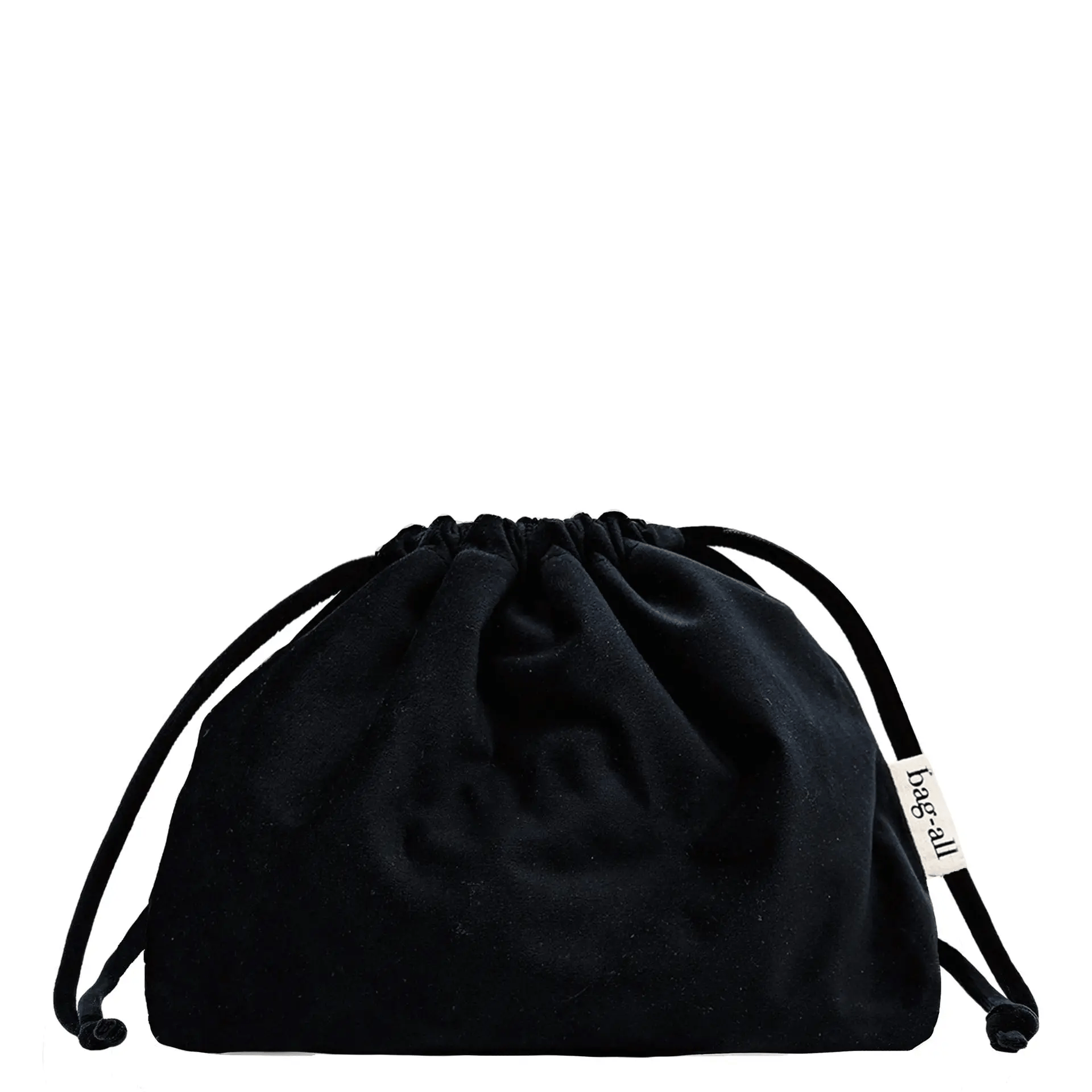 drawstring makeup bag travel Drawstring Makeup Bag – Personalized Velvet Organizer, Black