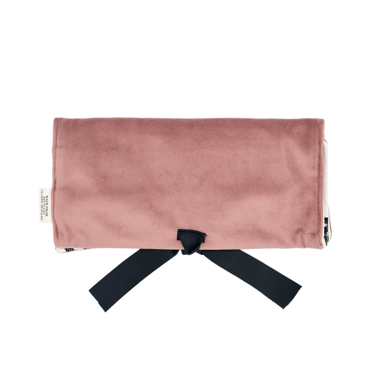 Couture Jewelry Roll, Medium – Eco Velvet – Blush Pink by Bag-all for travel organization