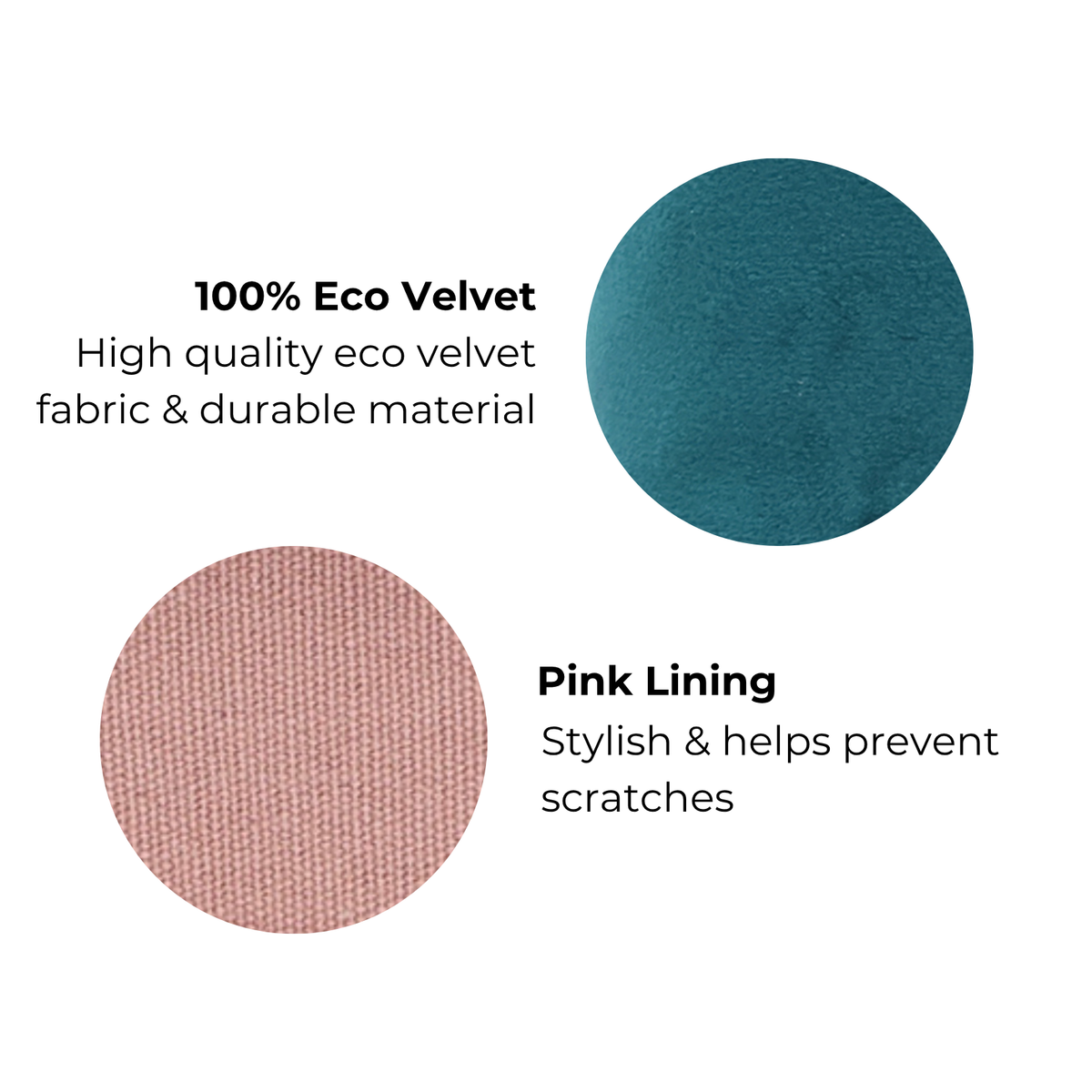 Couture Jewelry Roll, Medium – Eco Velvet – Aqua Teal with pink lining by Bag-all for travel organization