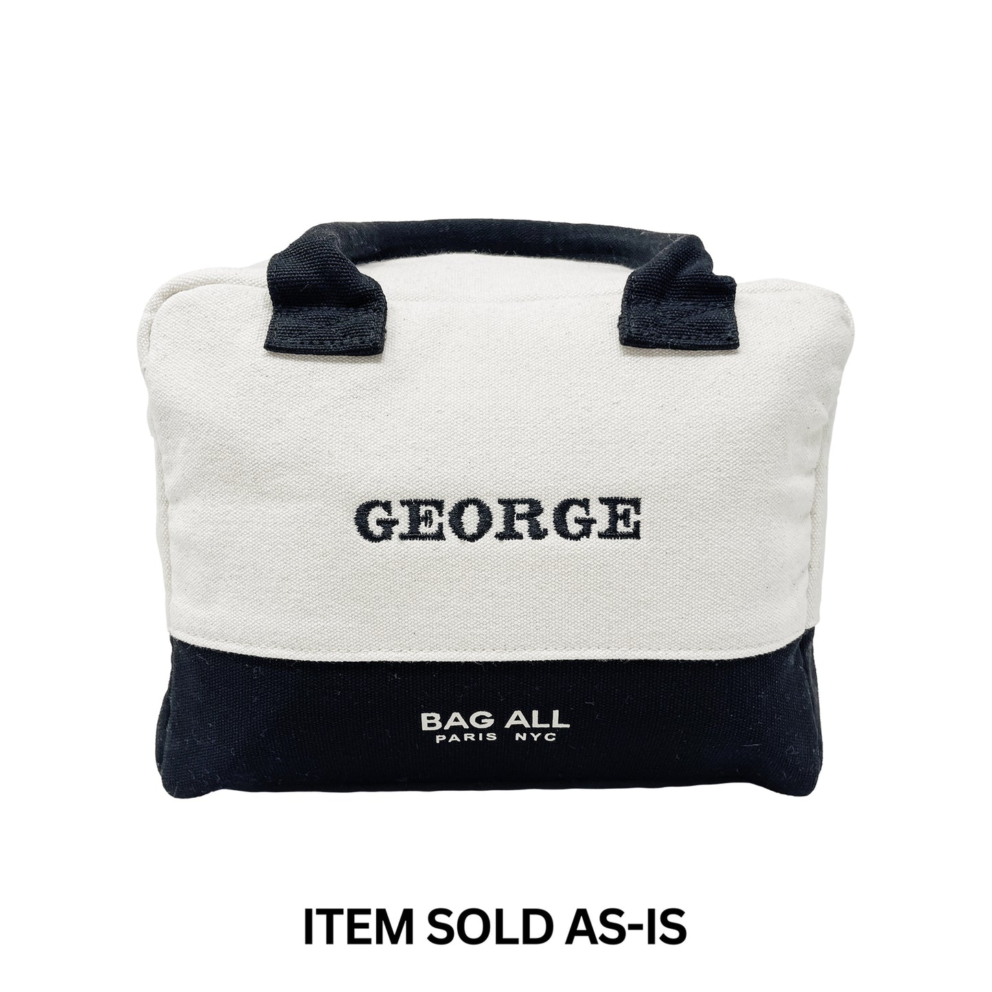 SALES BIN - Stylish Monogram Lunch Box, Insulated, Cream