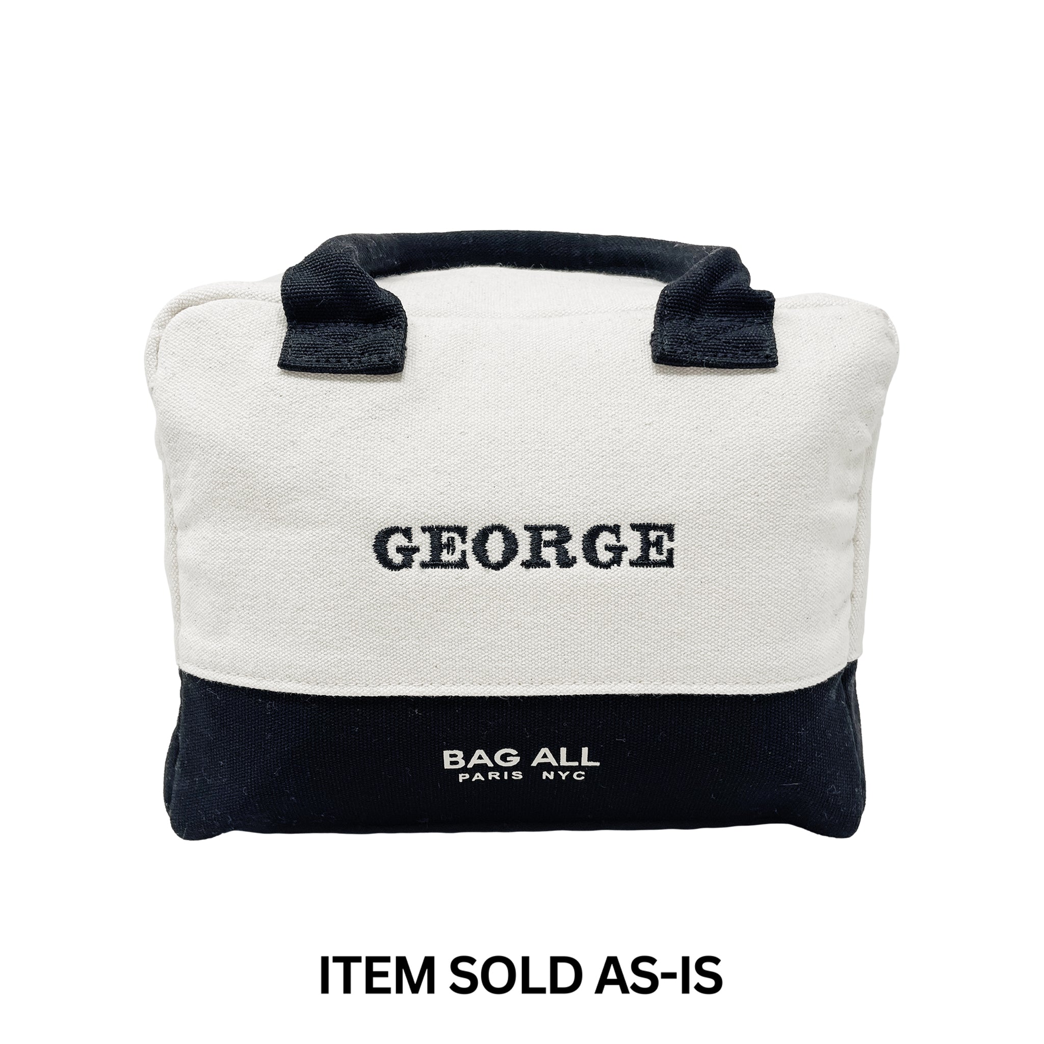 SALES BIN - Stylish Monogram Lunch Box, Insulated, Cream