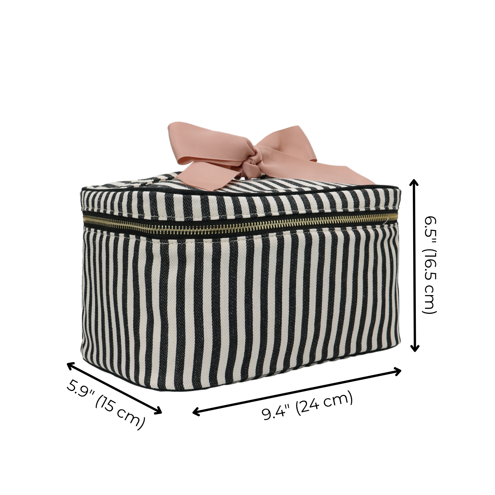 Medium Box Makeup & Toiletry with Insert Organizer – Striped Bag-all Paris-designed travel and organization brand