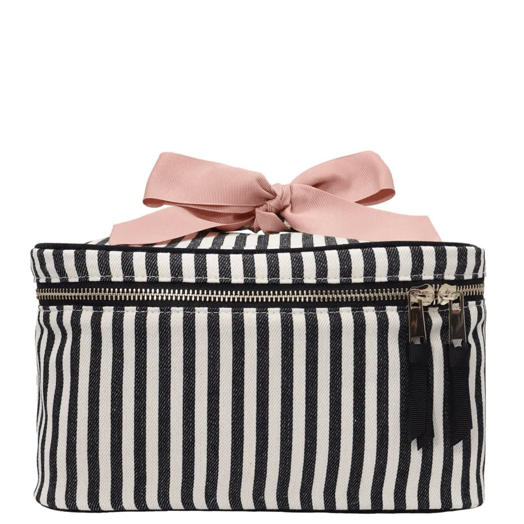 Bag-all Medium Box Makeup & Toiletry with Insert Organizer – Striped for travel organization