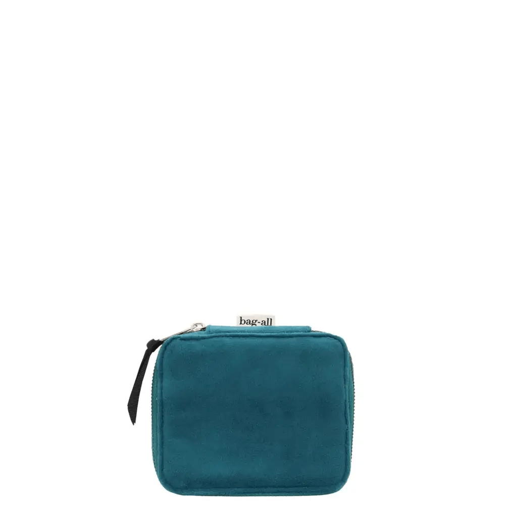 Cute Jewelry Box, Monogrammable – Velvet – Aqua Teal by Bag-all, a Paris-designed travel and organization brand