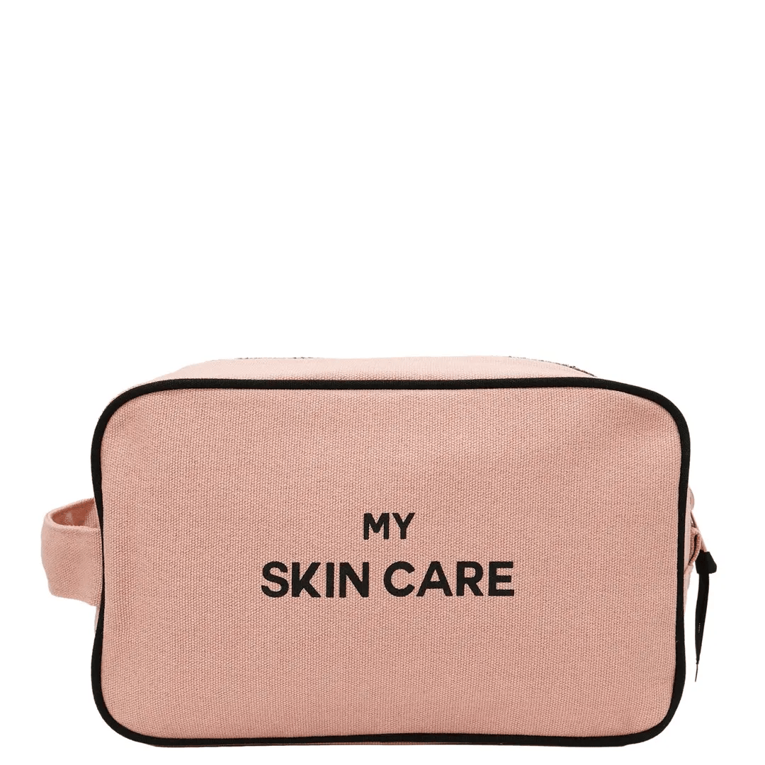 My Skin Care - Organizing Pouch w Black Piping – Pink/Blush by Bag-all for travel organization