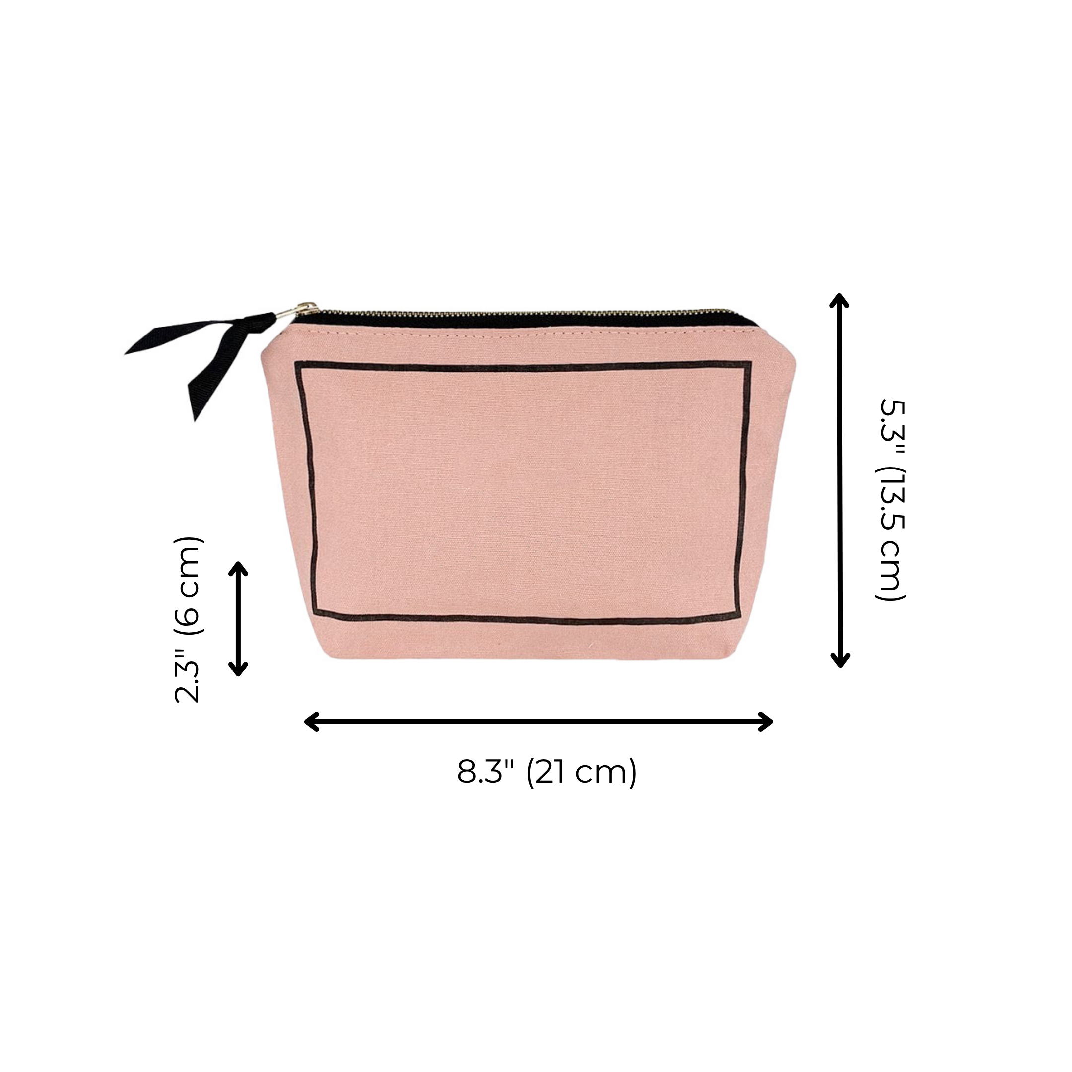 My Makeup Pouch Blank, Coated Lining – Pink/Blush Bag-all travel organization pouch for frequent travelers