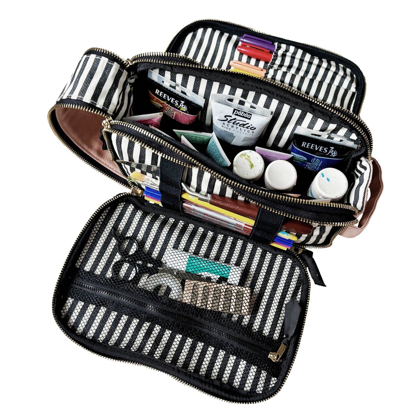 Triple Travel & Hobby Organizer – Pink/Blush