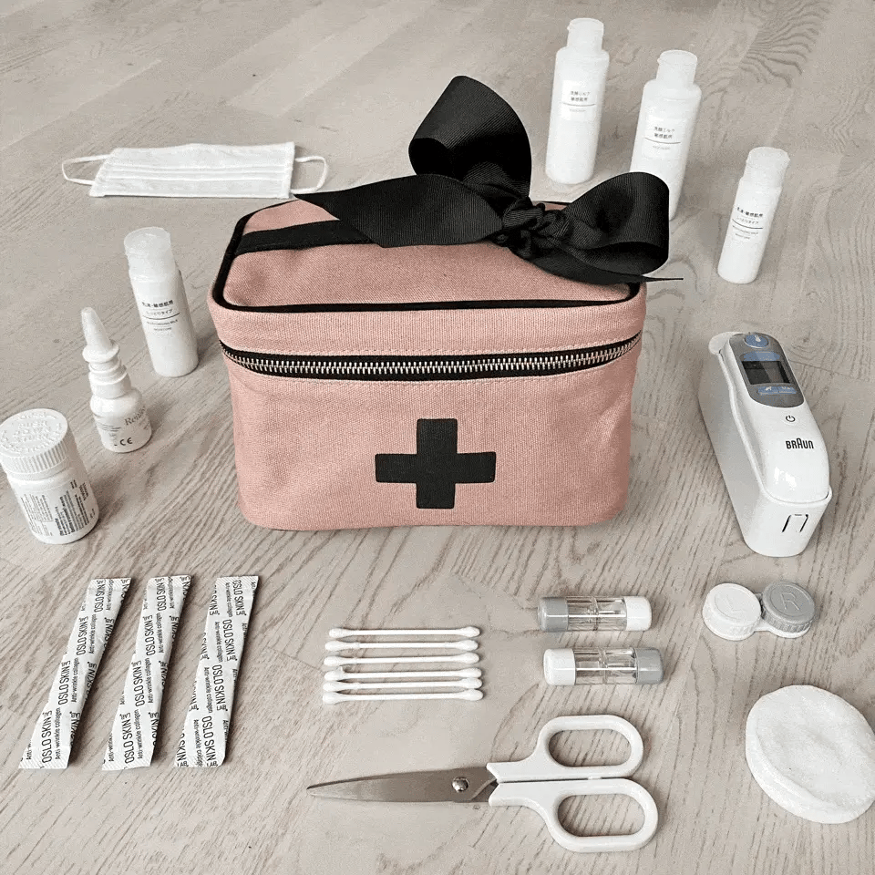 Meds and First Aid Storage Box, Pink/Blush | Bag-all