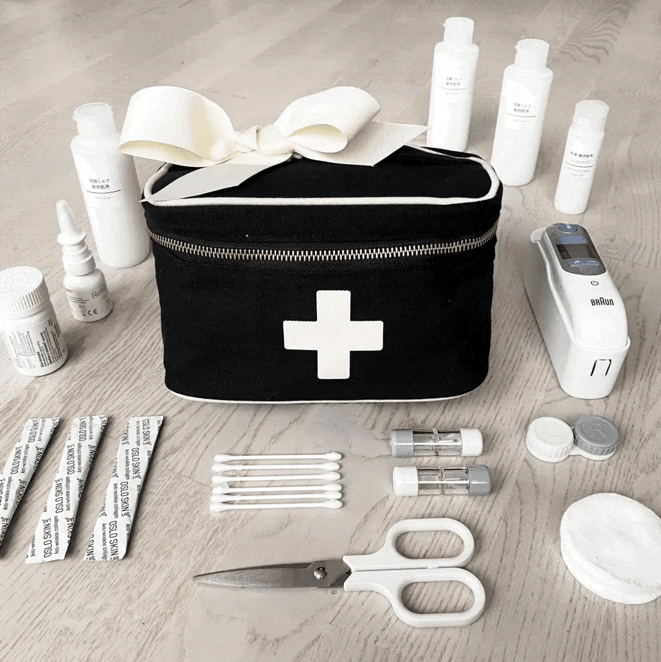 Meds and First Aid Storage Box, Black | Bag-all