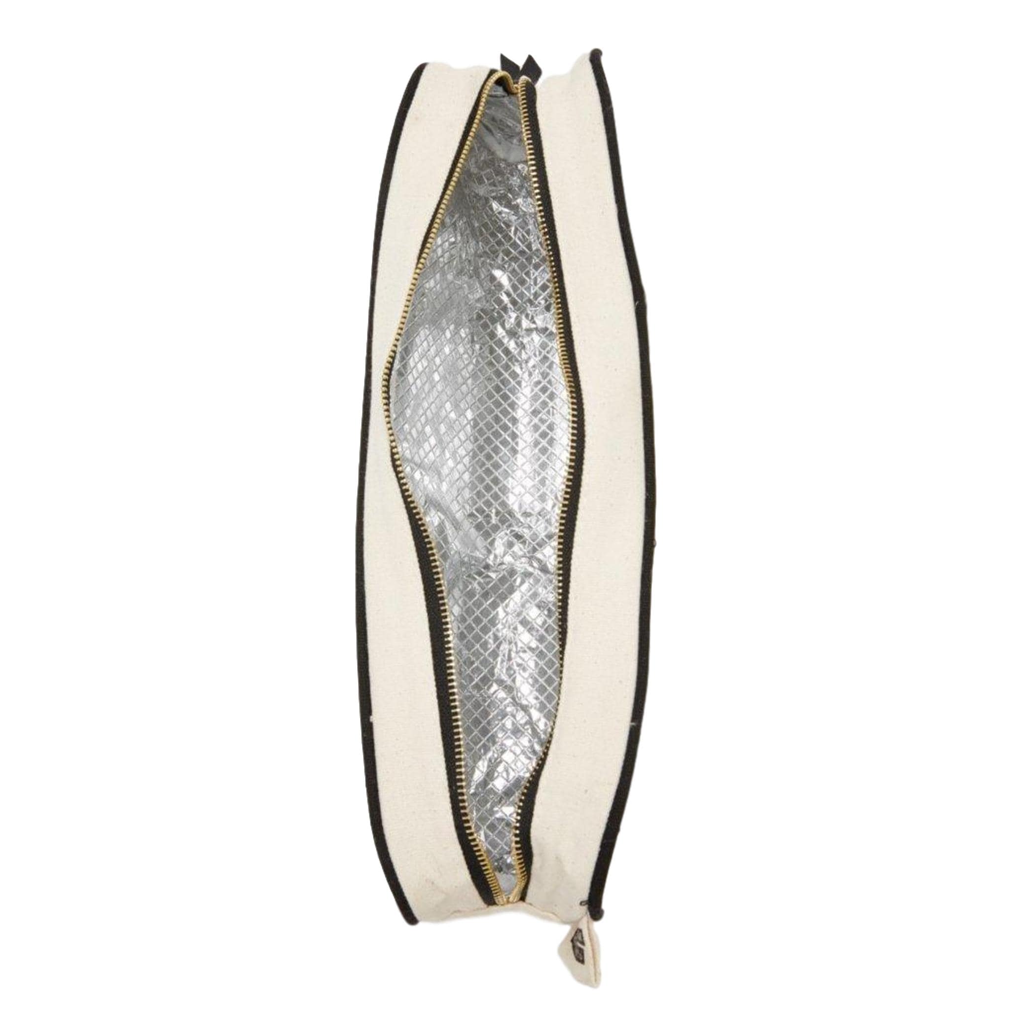 Bag-all Deal Gift Set 4-pack Travel & Home Cream cotton organizer with striped waterproof lining, includes laundry bag, makeup box, hair case, and toothbrush case