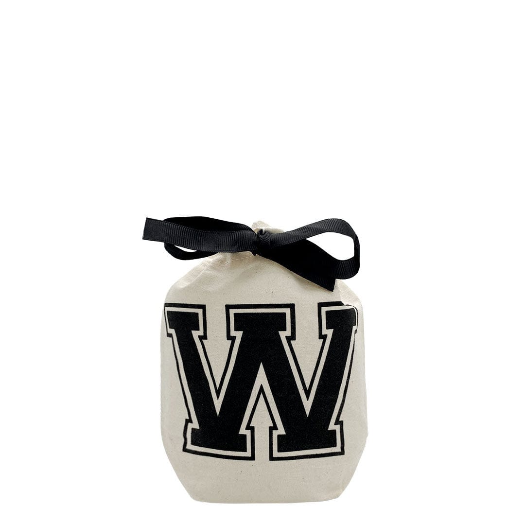 Letter bag bold font "W"