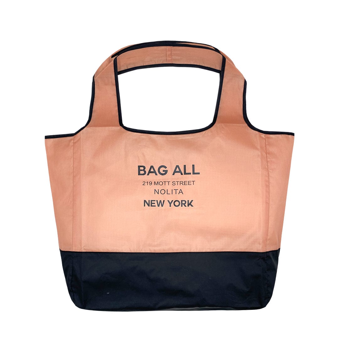 Folding Shopping Bag with attached Zipper Pocket Pouch, Recycled Nylon, Ecobag, New York - Bag-all