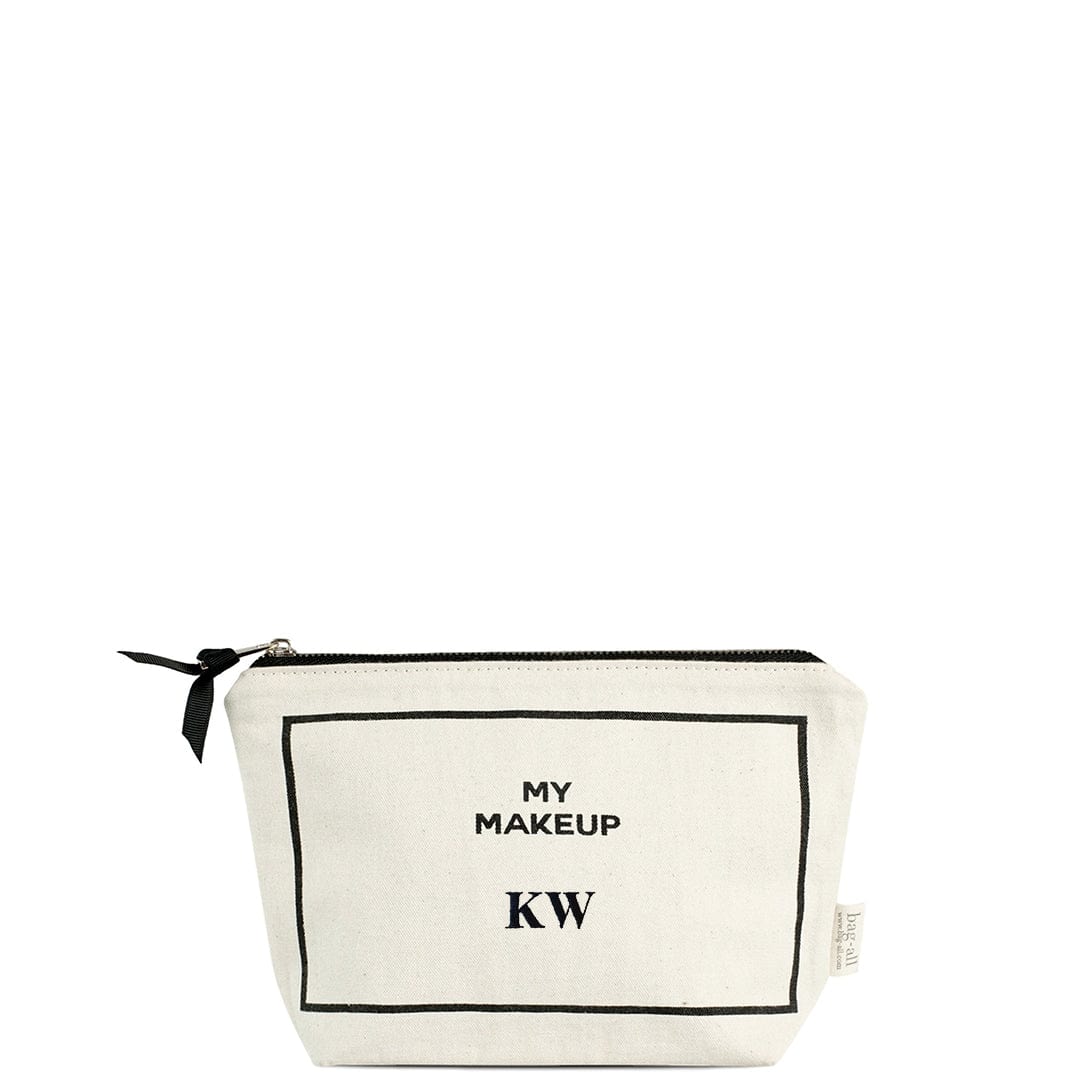 My Makeup Pouch with Coated Lining, Personalized, Cream - Bag-all