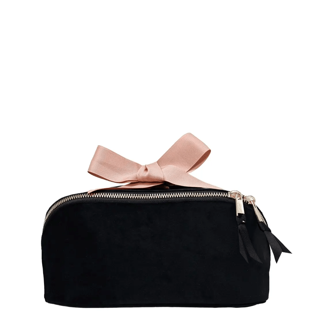 Accordion Box Makeup & Toiletry – Eco Velvet – Jetset Black by Bag-all for stylish travel organization