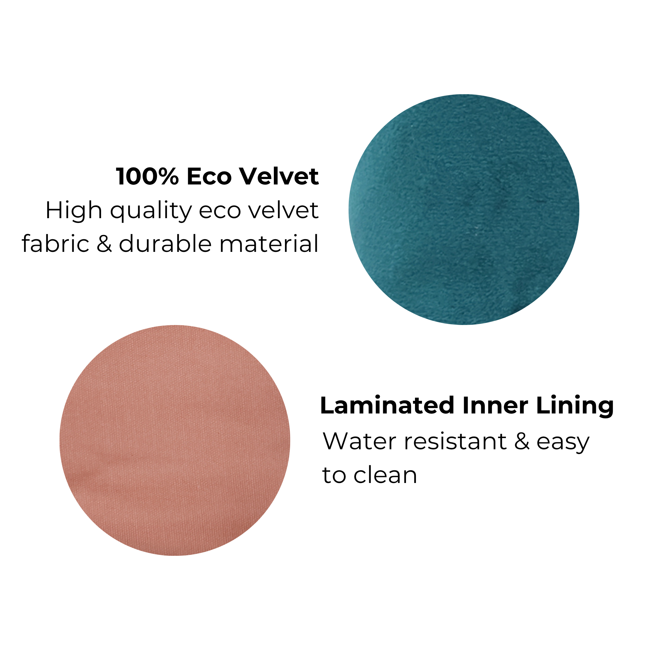 Accordion Box Makeup & Toiletry – Eco Velvet – Aqua Teal with durable eco velvet fabric and water-resistant laminated lining for easy cleaning and travel organization by Bag-all.