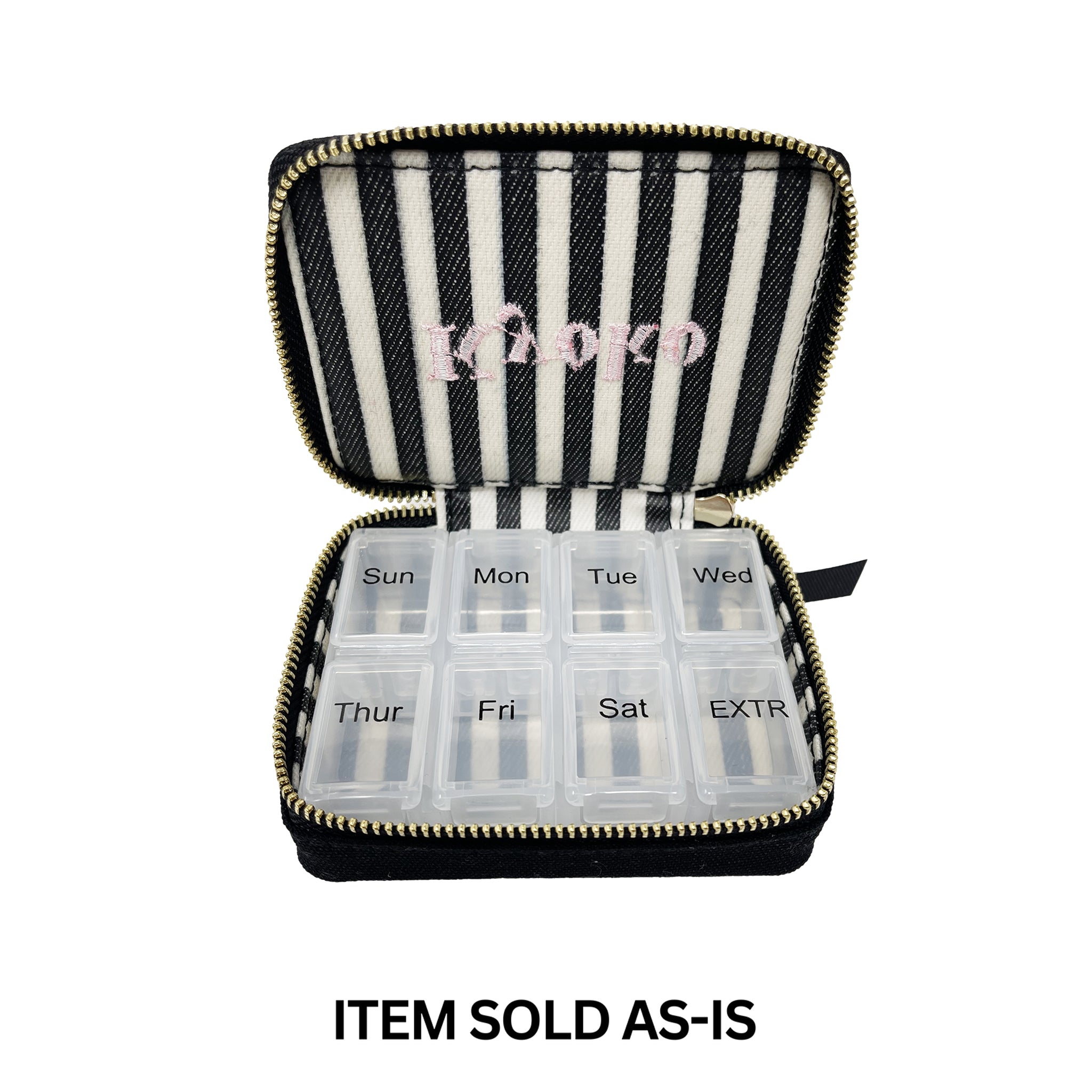 SALES BIN - Pill Organizing Case with Weekly Insert, Black | Bag-all