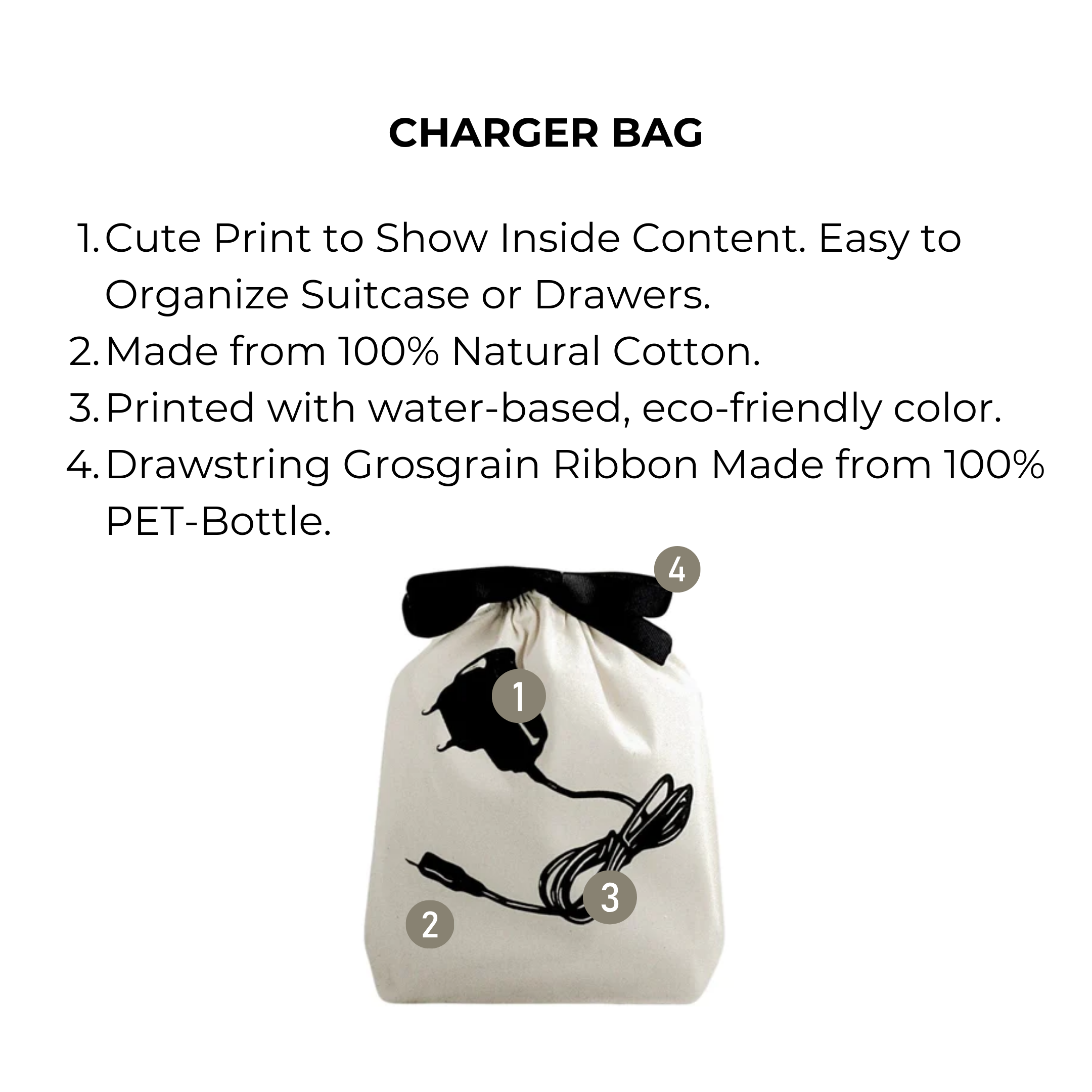 Charger Bag, Cream | Bag-all