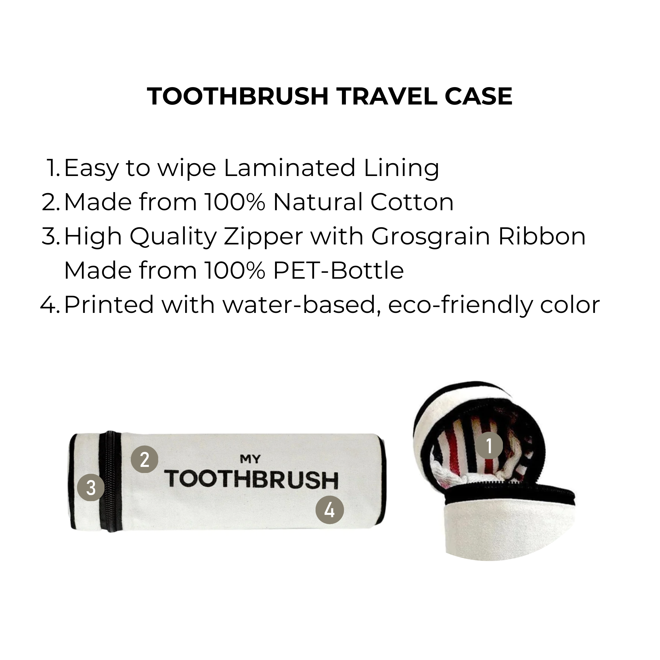 Toothbrush Travel Case, Cream | Bag-all