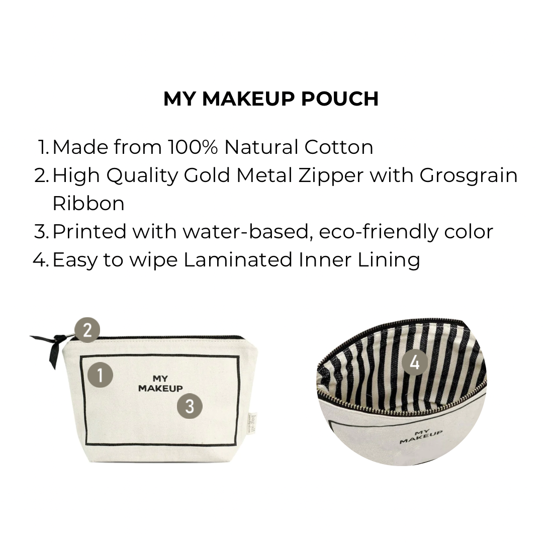My Makeup Pouch, Coated Lining Cream | Bag-all