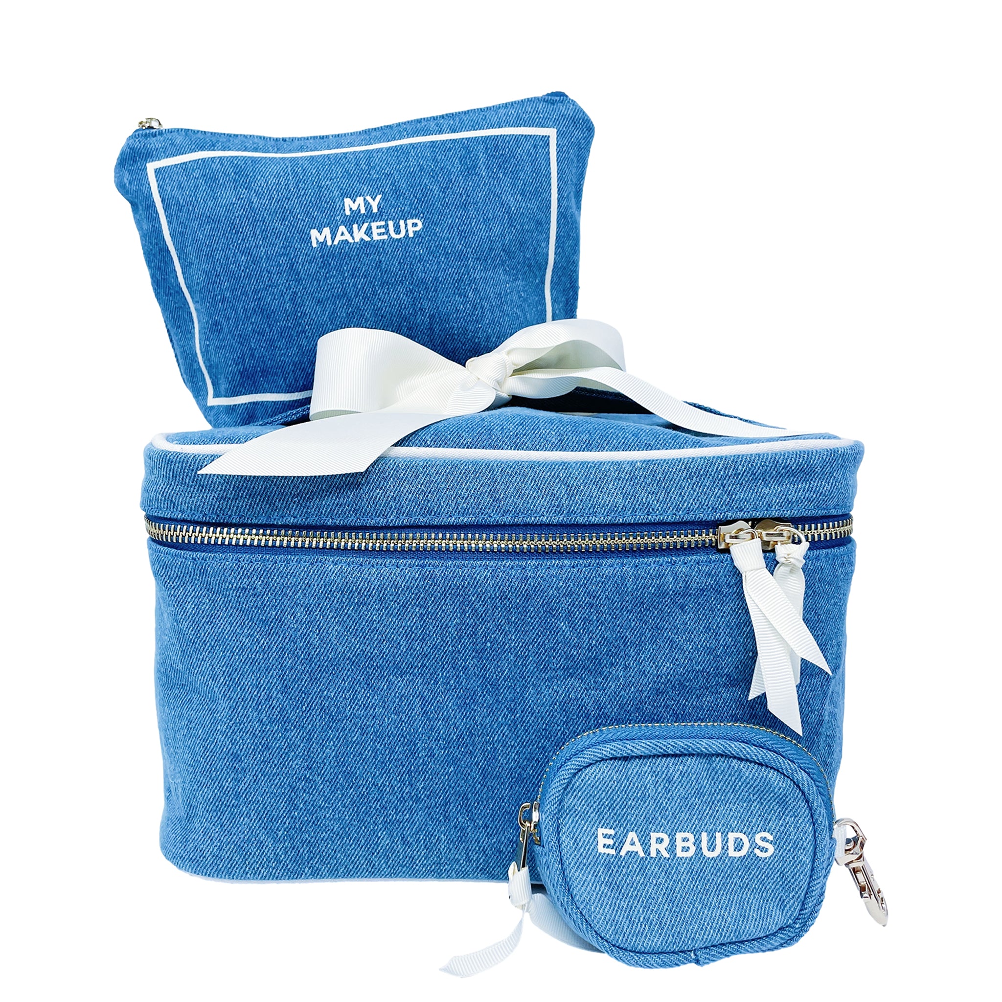 Trendy Denim Travel Gift Set, 3-pack, Denim | Bag-all