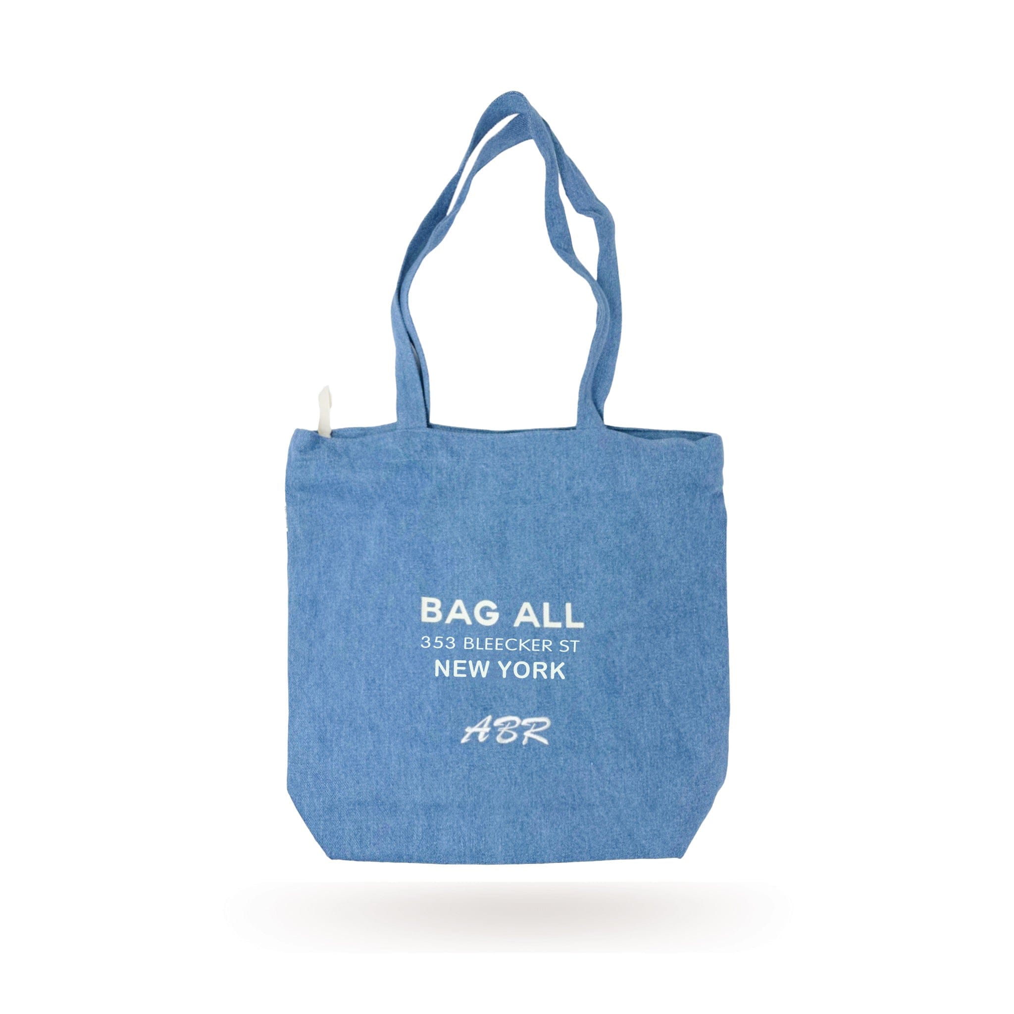 New York City Tote with Zipper and Inside Pocket, Denim | Bag-all