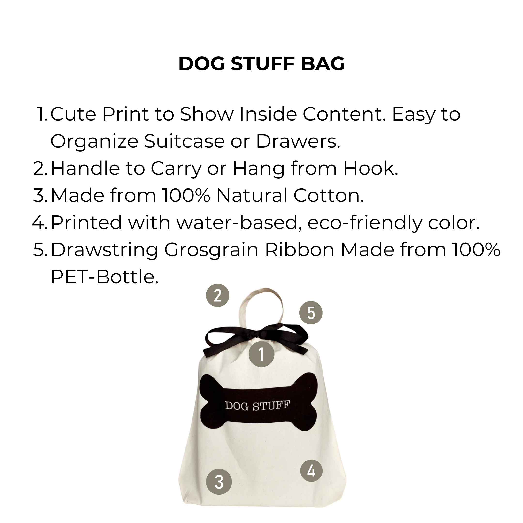 Dog Stuff Bag, Cream | Bag-all