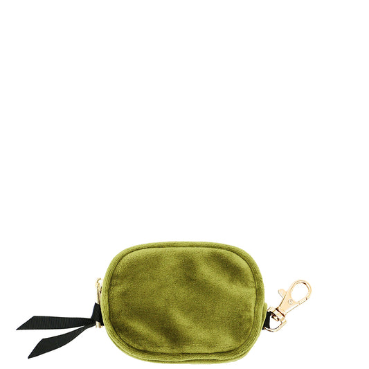 Funda para Auriculares/Airpods con Cierre, Terciopelo Verde