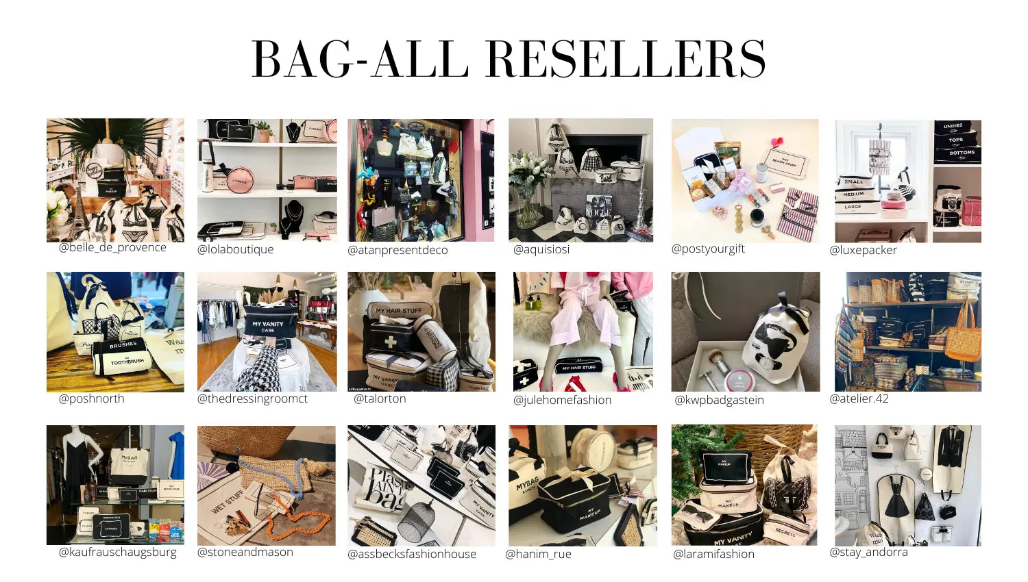 BAG-ALL RESELLERS
