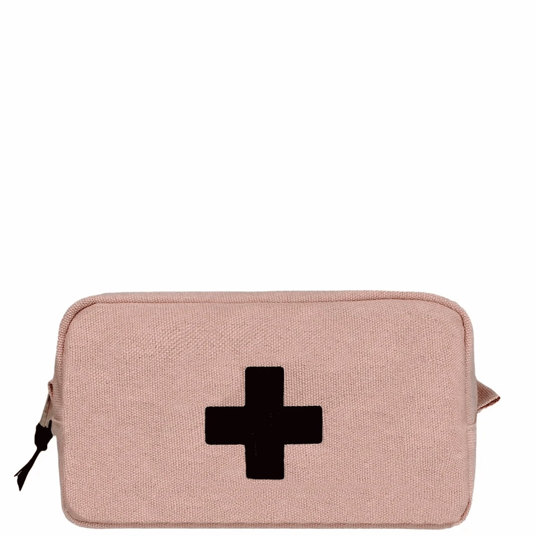 First Aid Organizing Pouch – Pink/Blush by Bag-all, Paris-designed travel organization for frequent travelers