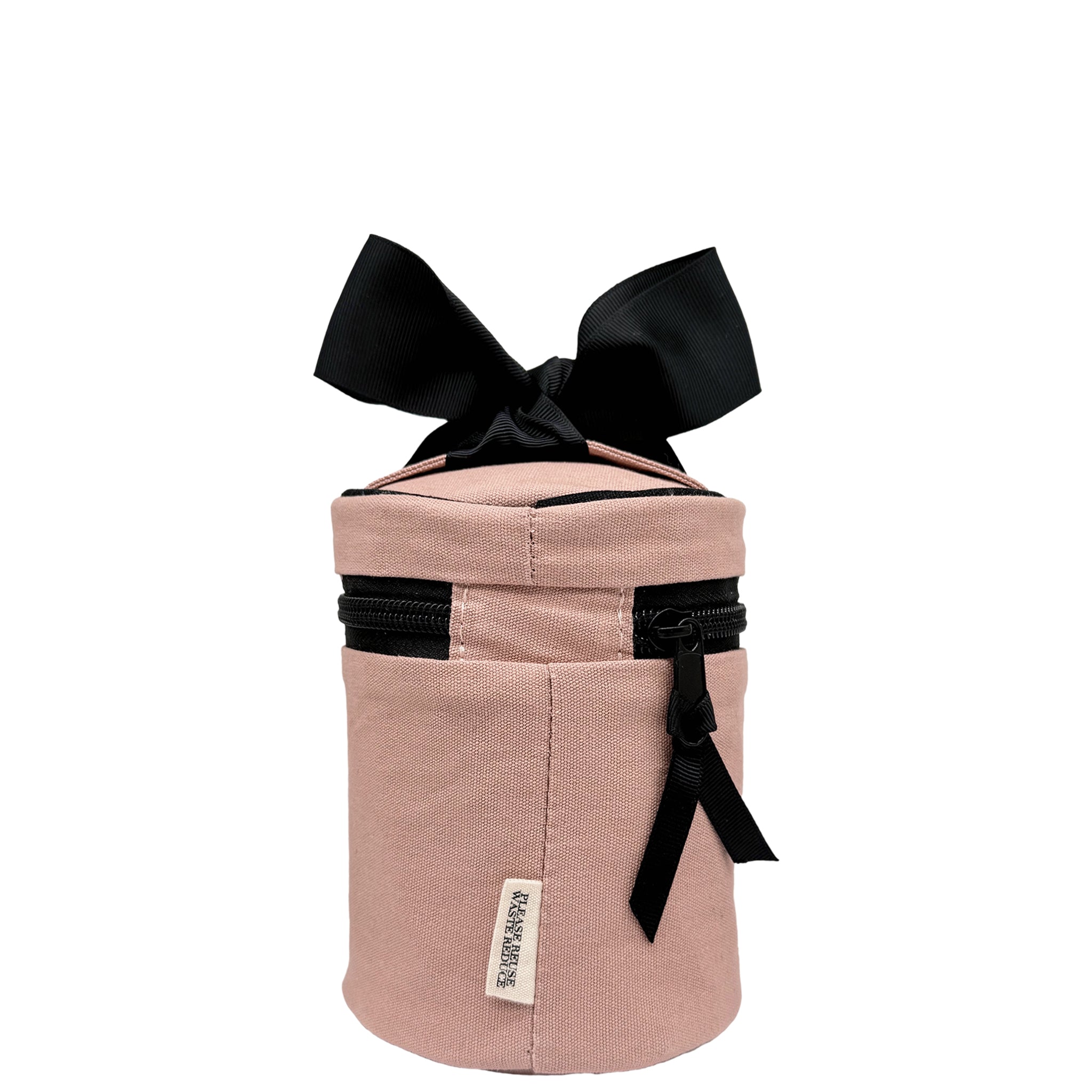 Bag-all Carry On liquids case in pink blush with zipper and refillable bottles for travel organization