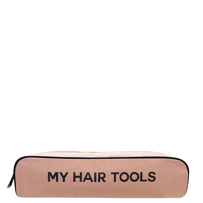 Pink Bag-all Roomy Hair Wrap Tools Travel Case with bold black text MY HAIR TOOLS on front side