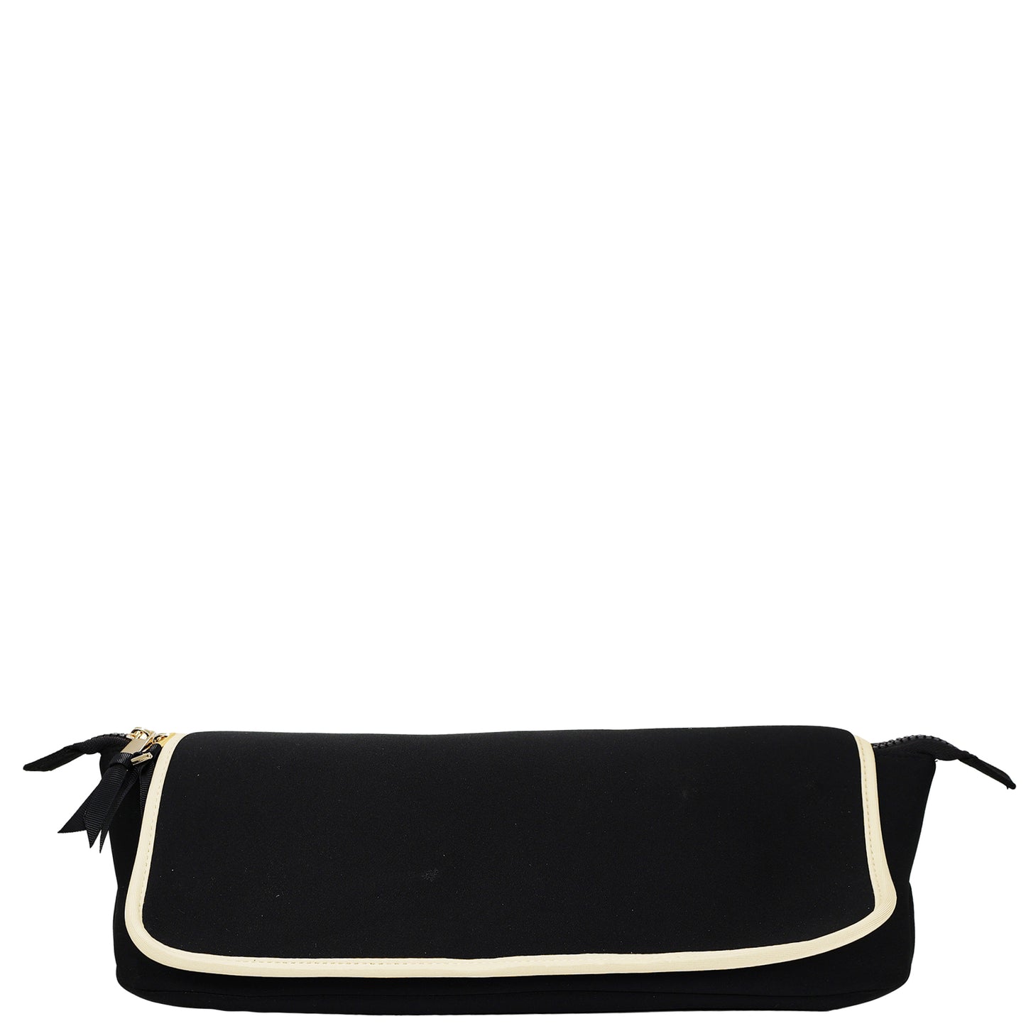 Black Bag-all hair tools travel case with heat-resistant mat and gold zipper for styling accessories storage