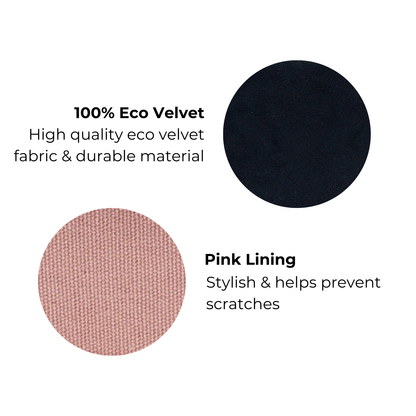 Couture Jewelry Roll, Medium, Black Velvet