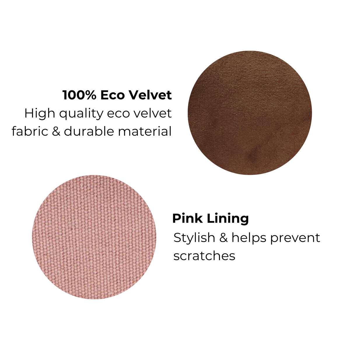 Couture Jewelry Roll, Medium – Eco Velvet – Espresso Brown Bag-all travel organization with pink lining