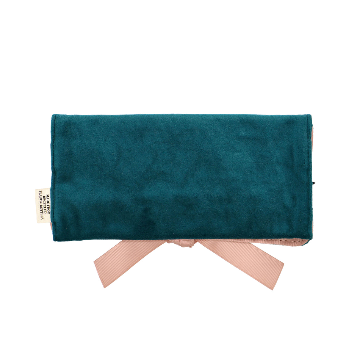 Couture Jewelry Roll, Medium – Eco Velvet – Aqua Teal teal velvet travel jewelry organizer by Bag-all
