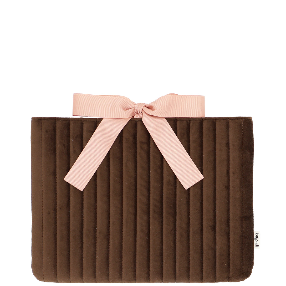 Laptop Sleeve 13" – Eco Velvet – Espresso Brown by Bag-all, a Paris-designed travel organization gift for frequent travelers
