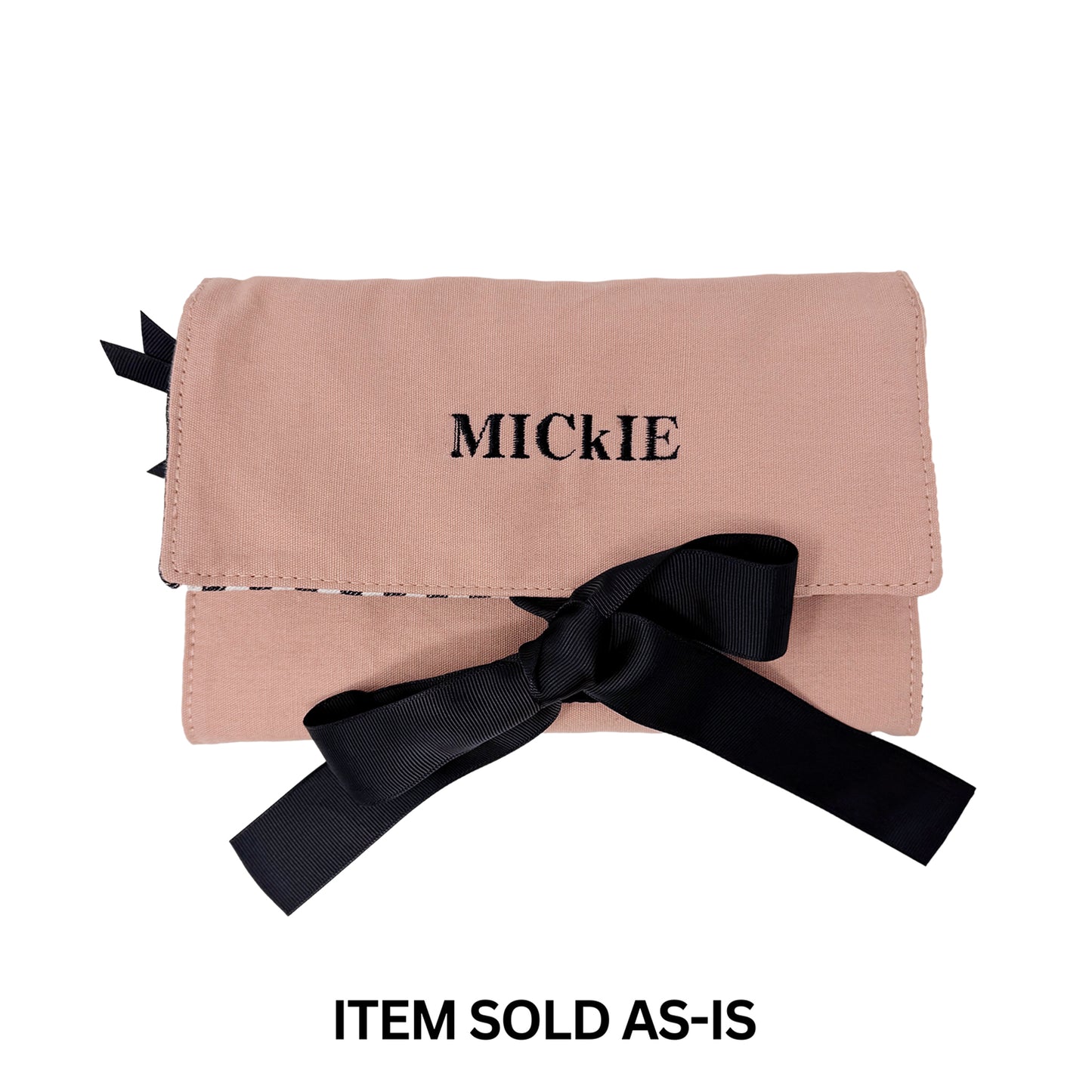 SALES BIN - Large Jewelry Roll, Travel Pouch, Pink/Blush