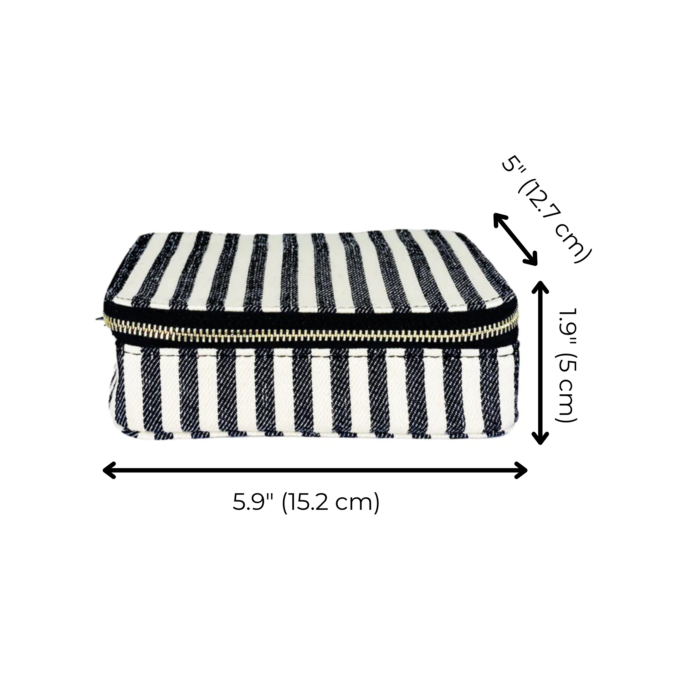 Large Pill Organizing Case with Weekly Insert, Striped | Bag-all