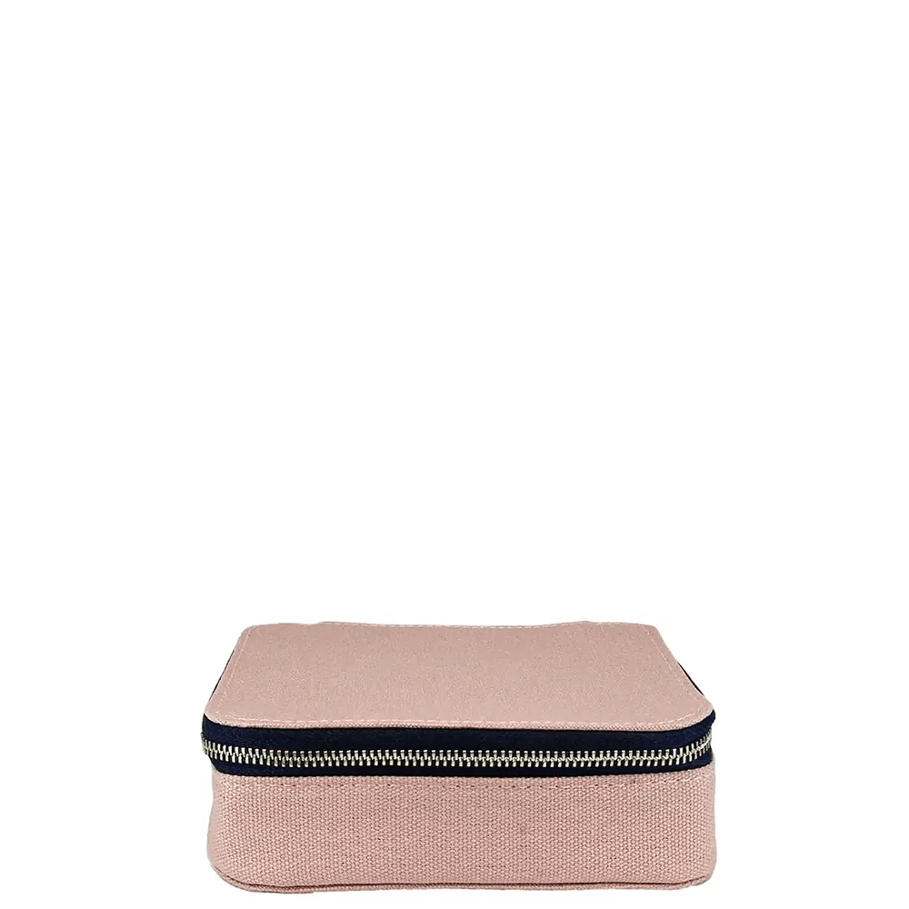 Pink blush Bag-all large pill travel case with zipper, structured for daily vitamin and medication organization, gallery position one