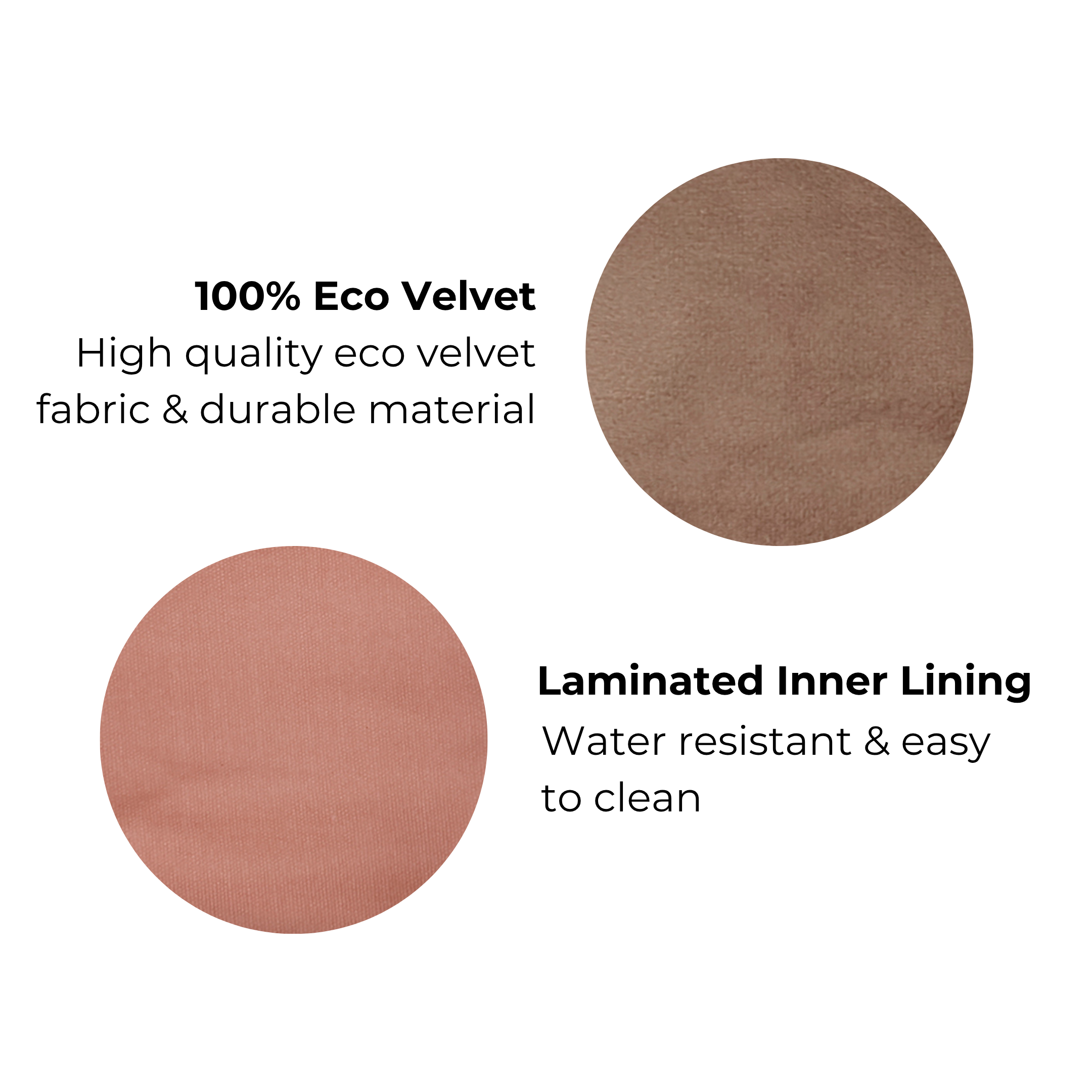 My Makeup Cosmetic Box – Quilted Eco Velvet – Latte Taupe featuring durable eco velvet fabric and water-resistant laminated lining for stylish personalized travel organization by Bag-all.