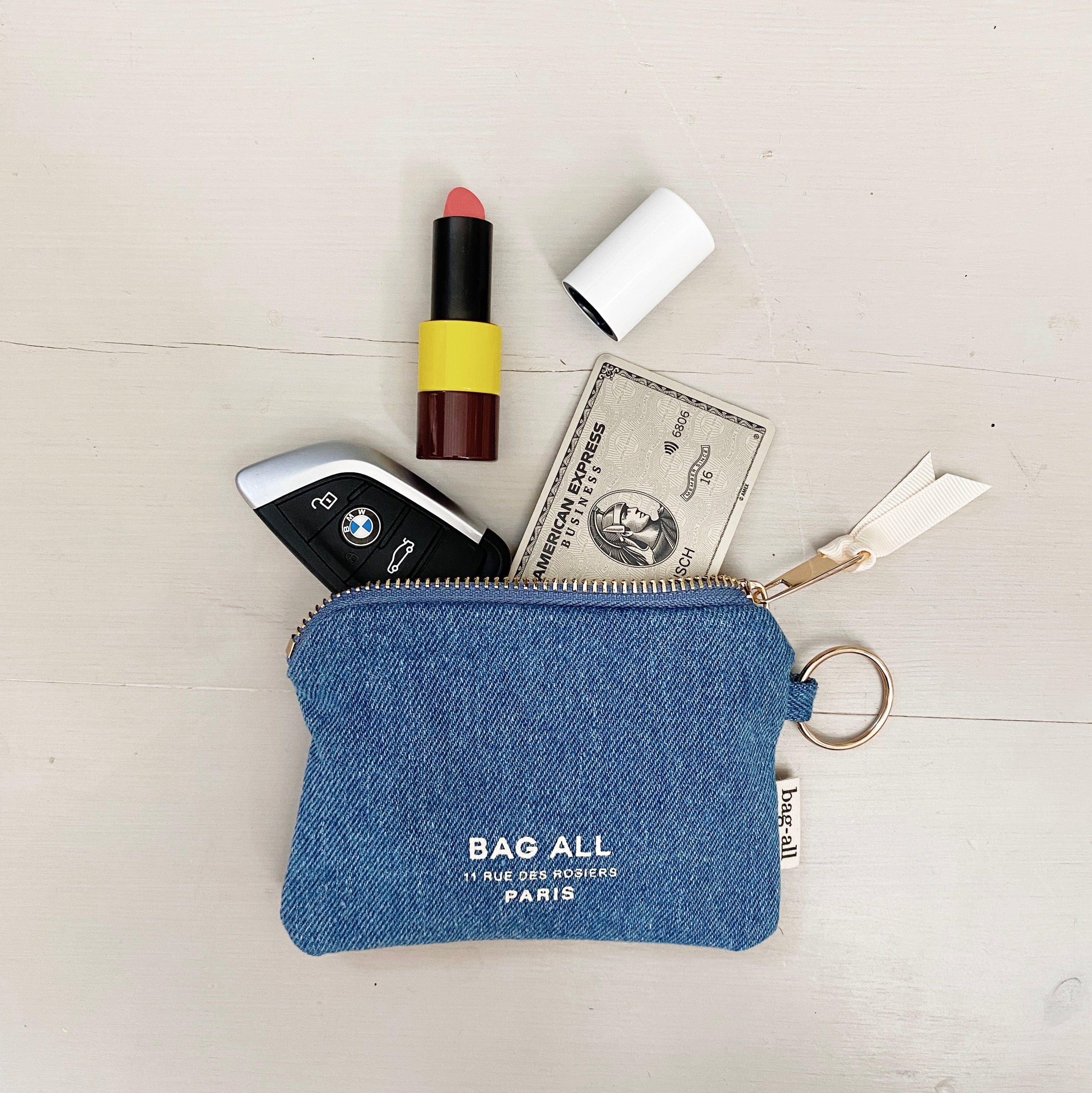 Mini Trinket Pouch, Denim | Bag-all