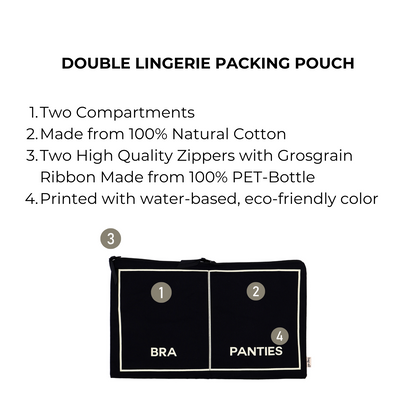 Double Underwear Organizer, Monogram, Black
