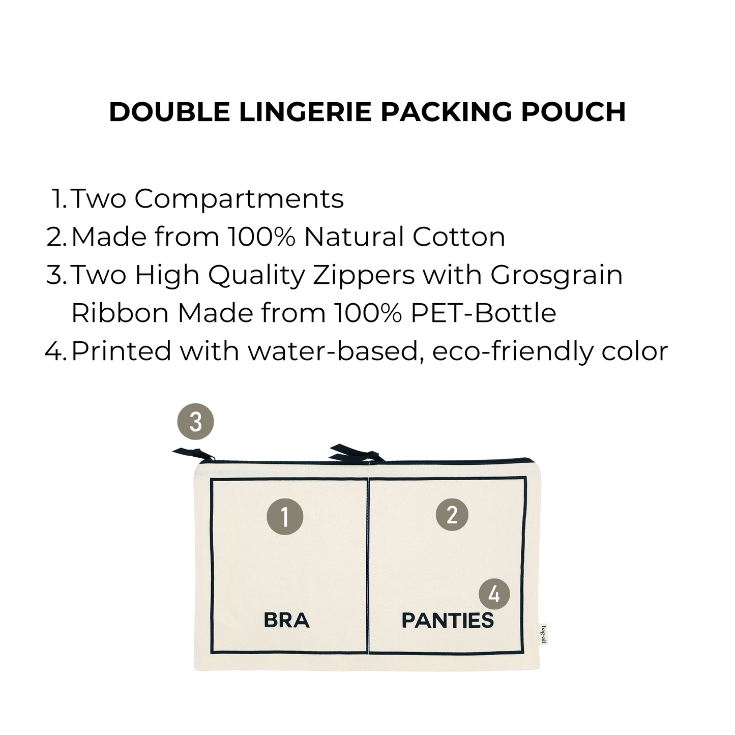 Double Underwear Organizer, Monogram, Cream