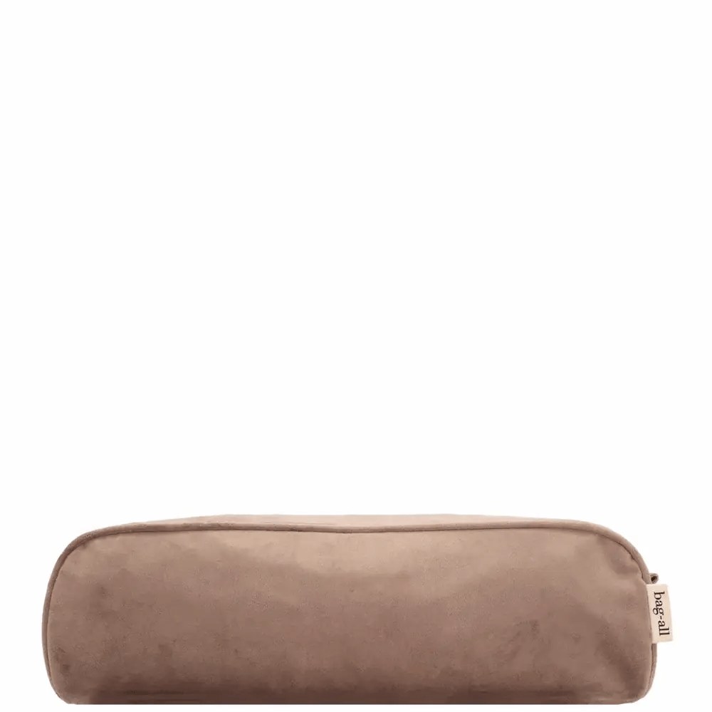 Roomy Hair Wrap Tools Travel Case – Velvet – Latte Taupe by Bag-all Paris-designed travel organization brand