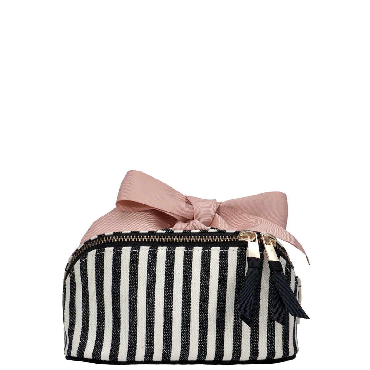 Petite Accordion Makeup Case – Striped by Bag-all a Paris-designed travel organization case with striped cotton exterior