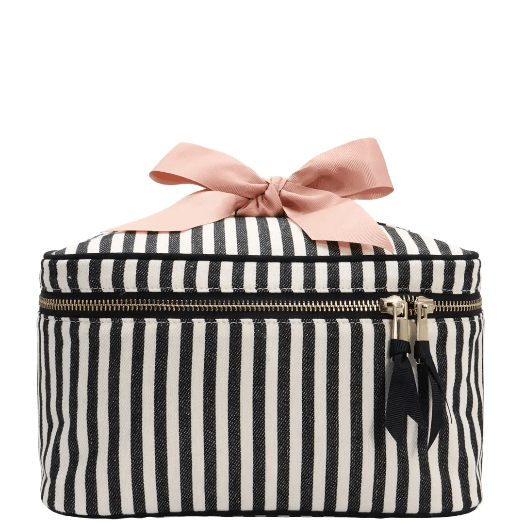 Medium Box Makeup & Toiletry with Insert Organizer – Striped